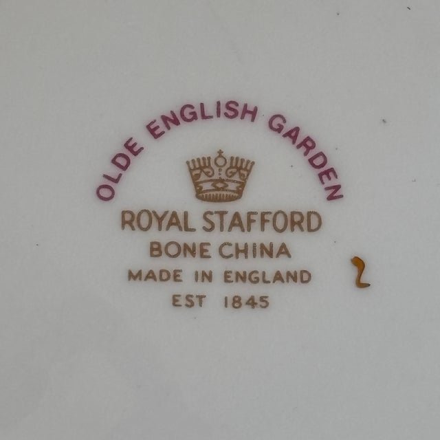 Vintage English Bone China Decorative Dessert Plate For Sale - Image 11 of 12