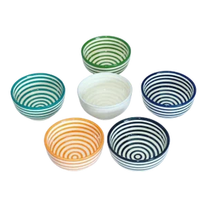 Set of 6 Moroccan Brusseline Soup Serving Bowls