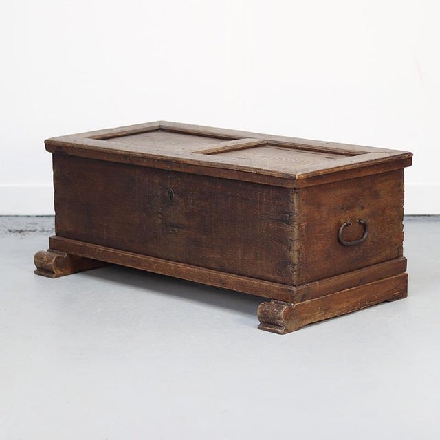 Weathered Antique Rustic Oak 18th Century Chest For Sale - Image 14 of 14