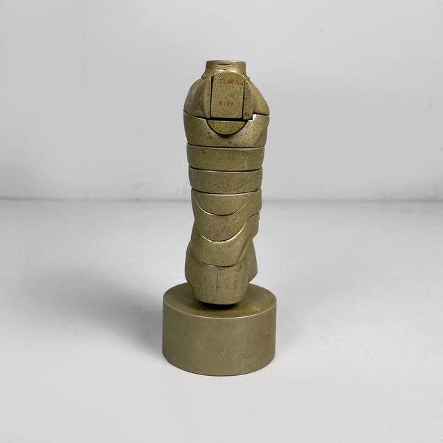 Spanish Nickel-Plated Metal Sculpture of Mini David by Miguel Berrocal, 1968-70 For Sale - Image 4 of 15