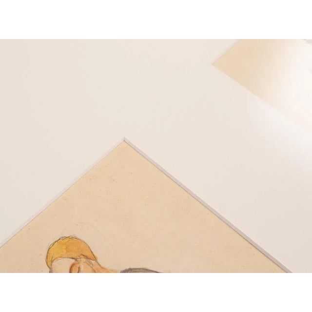 Paper Art Deco Fashion Drawings VI, Gouache on Paper, Framed For Sale - Image 7 of 10