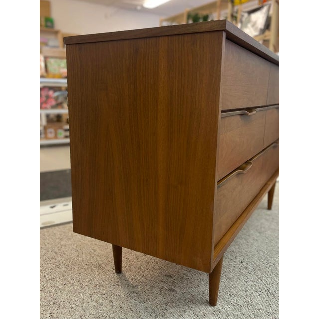 Wood 1970s Vintage Mid Century Modern Dresser With Wood Carved Handles. For Sale - Image 7 of 9