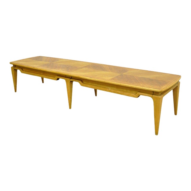 Vintage 71" Mid Century Modern Lane Danish Style Surfboard Coffee Table