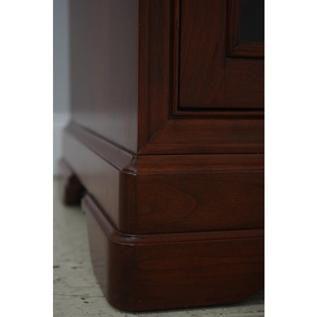 Stickley Cherry Sliding Door Media Entertainment Cabinet For Sale - Image 13 of 18