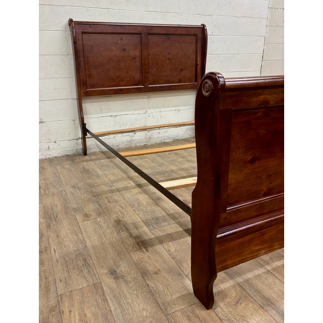 Vintage Progressive Furniture Full Size Louis Philippe Style Sleigh Bed For Sale In Kansas City - Image 6 of 12