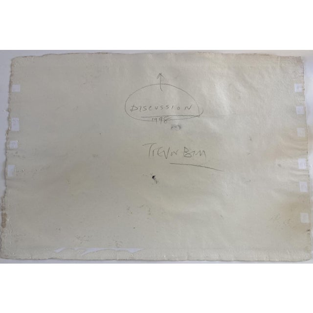 Abstract Discussion. Mixed Media on Paper Abstract Painting 1998. Signed 1998 by Trevor Bell For Sale - Image 3 of 4