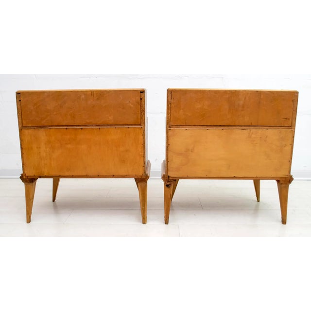 Mid-Century Modern Nightstands in Ashwood, Italy, 1950s, Set of 2 For Sale - Image 11 of 12