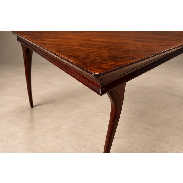 Wood Brazilian Modern Three-Position Extendable Dining Table in Caviúna Hardwood, 1960s For Sale - Image 7 of 18