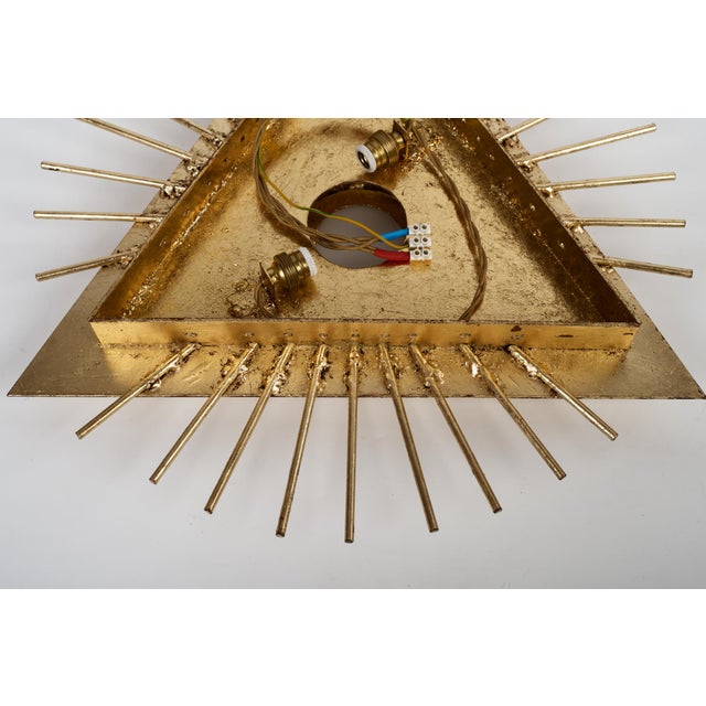 1970s All-Seeing Eye Flush Mounted Wall Sconce Masonic Symbolism For Sale - Image 9 of 11