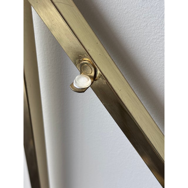 Vintage Milo Baughman Style Diamond Brass and Glass Etagere, Attributed For Sale - Image 18 of 18