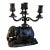 Vintage Ornate Bronze Four-Arm Elephant Candelabra For Sale