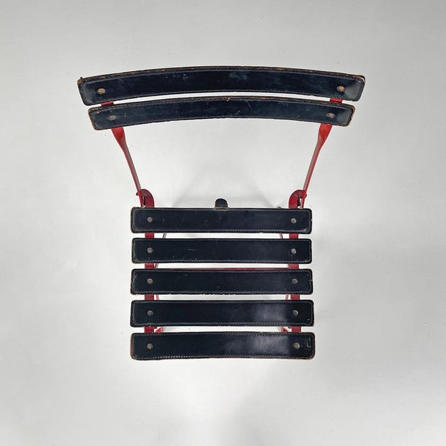 Black Modern Italian Red Black Celestina Folding Chair by Marco Zanuso for Zanotta, 1970s For Sale - Image 8 of 18