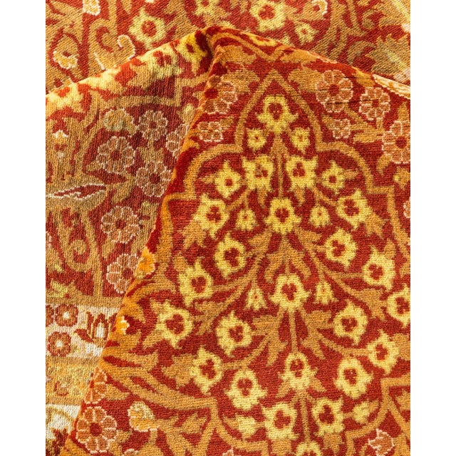 Textile Mogul, One-of-a-Kind Hand-Knotted Area Rug - Orange, 6' 1" x 12' 2" For Sale - Image 7 of 8