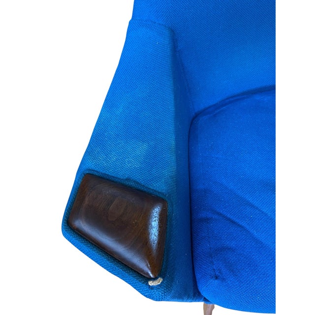 Blue Adrian Pearsall Craft Associates Lounge Chair For Sale - Image 8 of 12