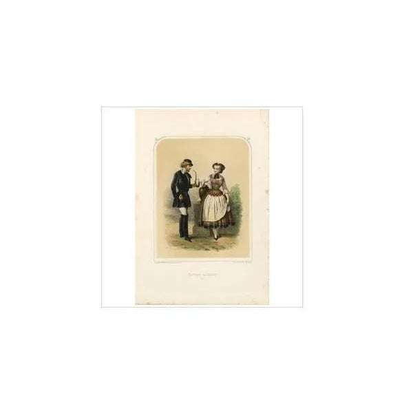 A. Lacouchie, Costumes of Germany, 1850s, Print For Sale - Image 4 of 5