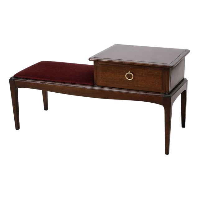Mid-Century Mahogany Telephone Bench from Stag, 1960s For Sale