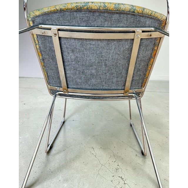 Designer Chairs in Hand-Decorated Leather and Steel, 1970s, Set of 4 For Sale - Image 18 of 18
