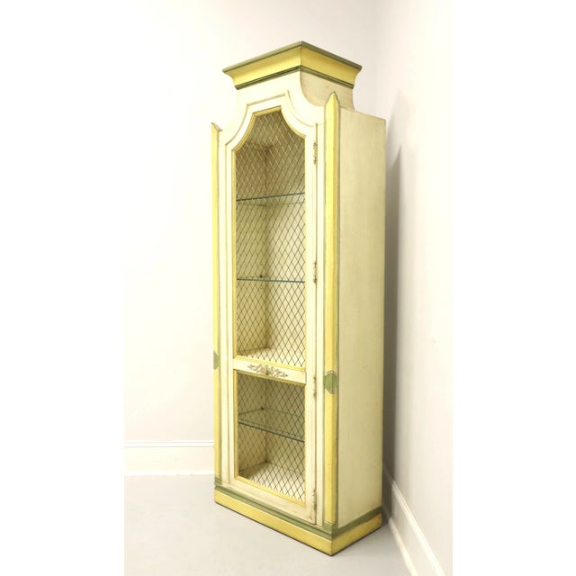 Neoclassical Thomasville 1960's Neoclassical Painted Curio Display Cabinet For Sale - Image 3 of 12