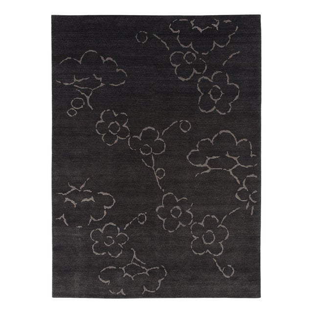 Okoa MO3 Handknotted Rug in Wool and Silk by Kristiina Lassus For Sale