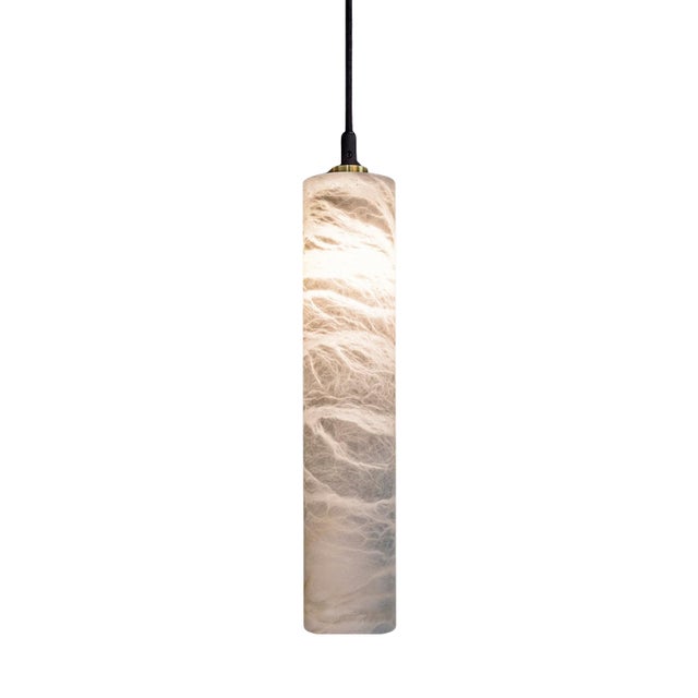 Tubular Bells Pendant Lamp by United Alabaster For Sale