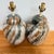 1970s Pair of Vintage Marbled Glaze Table Lamps in Sage, Cream & Taupe, Organic Modern - A Pair For Sale - Image 5 of 8