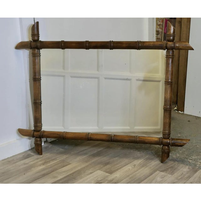 French Art Deco Bamboo Wall Mirror For Sale - Image 10 of 10