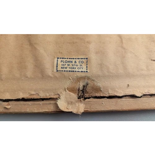 Vintage Sketched Portrait Framed by Plohn & Co. New York 15"x19" For Sale - Image 10 of 13