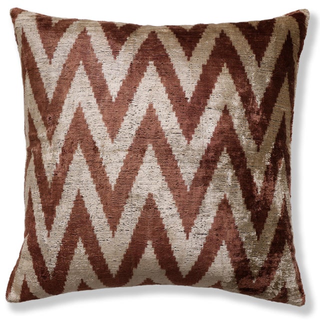 "Infuse your home with the warmth of natural earth tones using this luxurious 20x20 inch silk velvet pillow. The design...