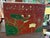 Asian Asian Red Lacquer Trunk Hand Painted Lilly Pad Motif For Sale - Image 3 of 9