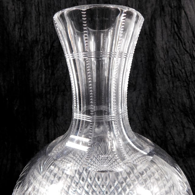Traditional 1960s Unmarked Cut Crystal Carafe For Sale - Image 3 of 5