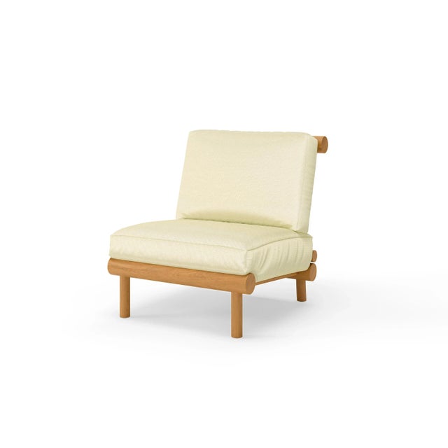 The Rishon Lounge Chair – Classic Cushion Edition offers a softer take on modern luxury, pairing our sculptural teak frame...