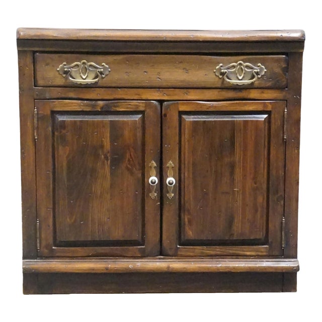 Sprague and Carleton Country Cabinet Maker Solid Knotty Pine Rustic Americana Style 32" Modular Cabinet 61-3202 For Sale