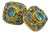 24k Vermeil Cloisonné Earrings With Oval Blue Topaz, Mongolia, 1990s For Sale