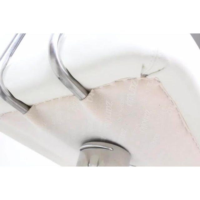 Birillo Stool, White Leather & White Base, Joe Colombo for Zanotta, 1970 For Sale - Image 10 of 10