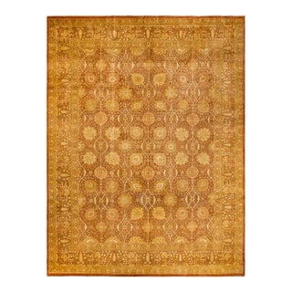 Mogul, One-of-a-Kind Hand-Knotted Area Rug in Orange, 9' 3" x 12' 1" For Sale