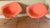 Red 421 Diamond Chairs in Silver Chrome and Peachy Orange Upholstery by Harry Bertoia for Knoll, 1990s, Set of 2 For Sale - Image 8 of 15