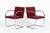 Mid-Century Modern Pair Mid-Century Red Brno Armchairs by Mies Van Der Rohe for Knoll, 1983 For Sale - Image 3 of 18