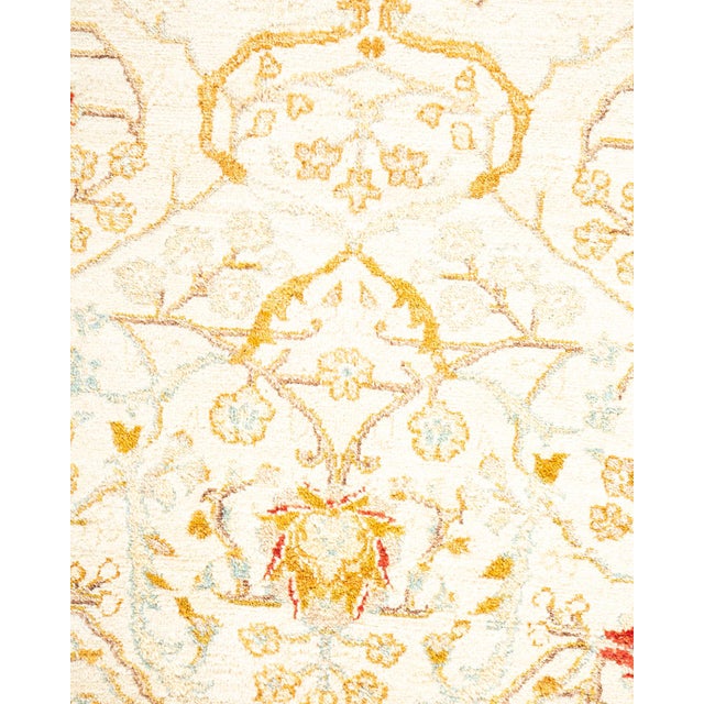 Traditional Mogul, One-of-a-Kind Hand-Knotted Area Rug - Ivory, 8' 1" x 10' 2" For Sale - Image 3 of 8