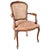 Early 20th Century French Caned Back Fauteuil Armchair For Sale