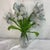 Shabby Chic French Beaded Flowers Pale Blue and White Iris For Sale - Image 3 of 12