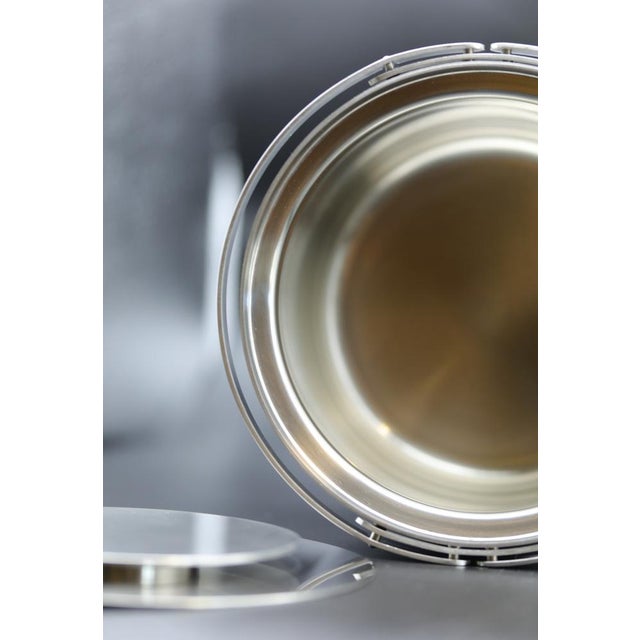 Metal Large Ice Bucket with Lid by Arne Jacobsen for Stelton, 1960s, Set of 2 For Sale - Image 7 of 17
