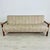 Dimensions: H 32” x W 79.7” x D 30” x SH 18” Vintage Danish three-seater sofa with teak frame and upholstered in original...