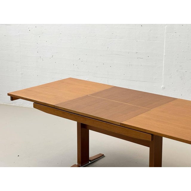 Vintage Teak Dining Table with Extension Mechanism by Asch, 1950s For Sale - Image 9 of 15