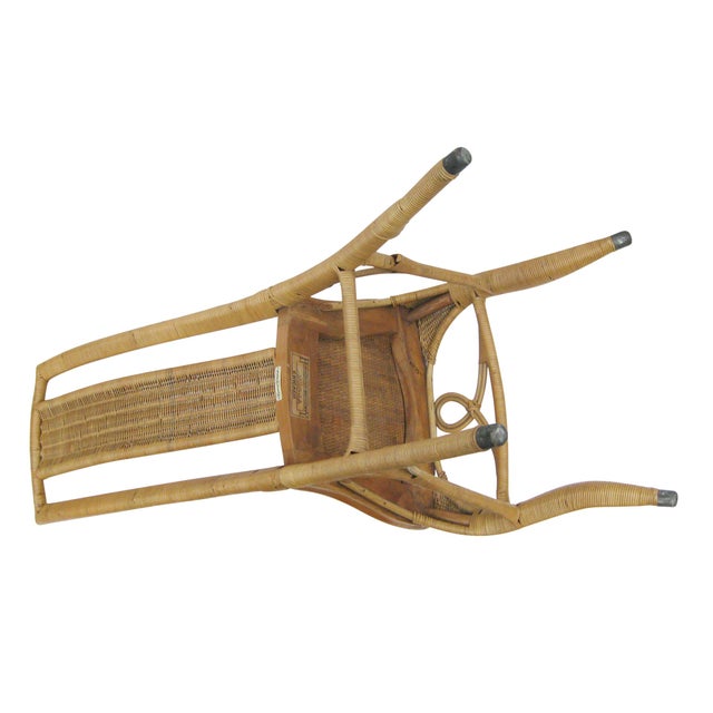 Vintage Heywood Brothers & Wakefield Company Wood and Cane Wicker