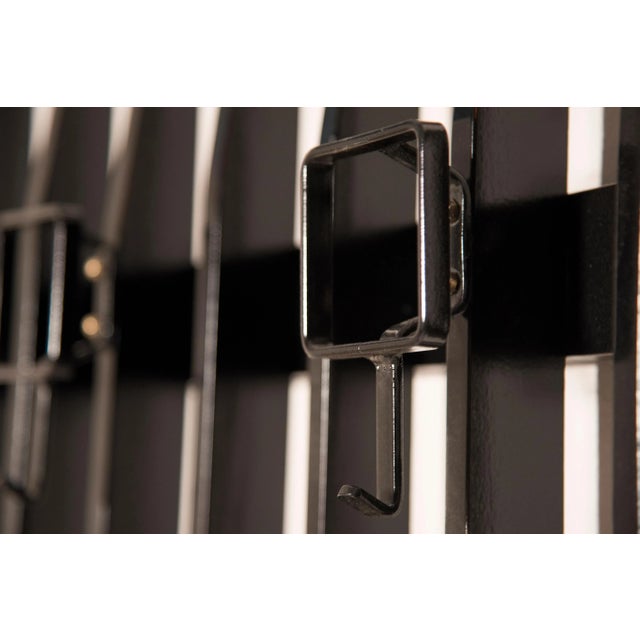 Italian Wood Black Lacquered Coat Rack, 1960s For Sale - Image 3 of 13