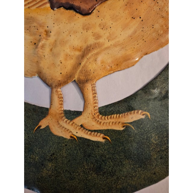 Vintage Hand-Painted Metal Rooster Wall Art (2) For Sale In Washington DC - Image 6 of 7