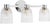 AERIN for Visual Comfort Signature Asalea Triple Vanity Light in Polished Nickel with Clear Glass For Sale