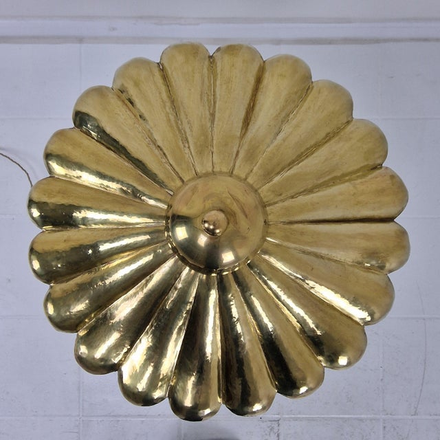 Hollywood Regency Italian Sculptural Brass Table Lamp, 1970s For Sale - Image 9 of 15