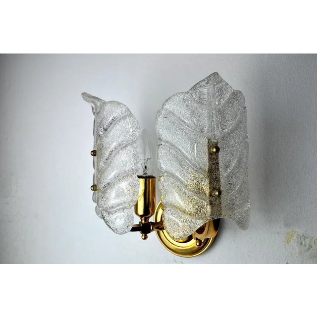 1970s Murano Glass Flower Wall Lights by Carl Fagerlund, 1970s For Sale - Image 5 of 8