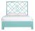 Darien Platform Bed Queen, Turquoise For Sale